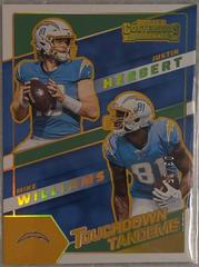 Justin Herbert, Mike Williams [Gold] #TDT-LAC Football Cards 2022 Panini Contenders Touchdown Tandems Prices
