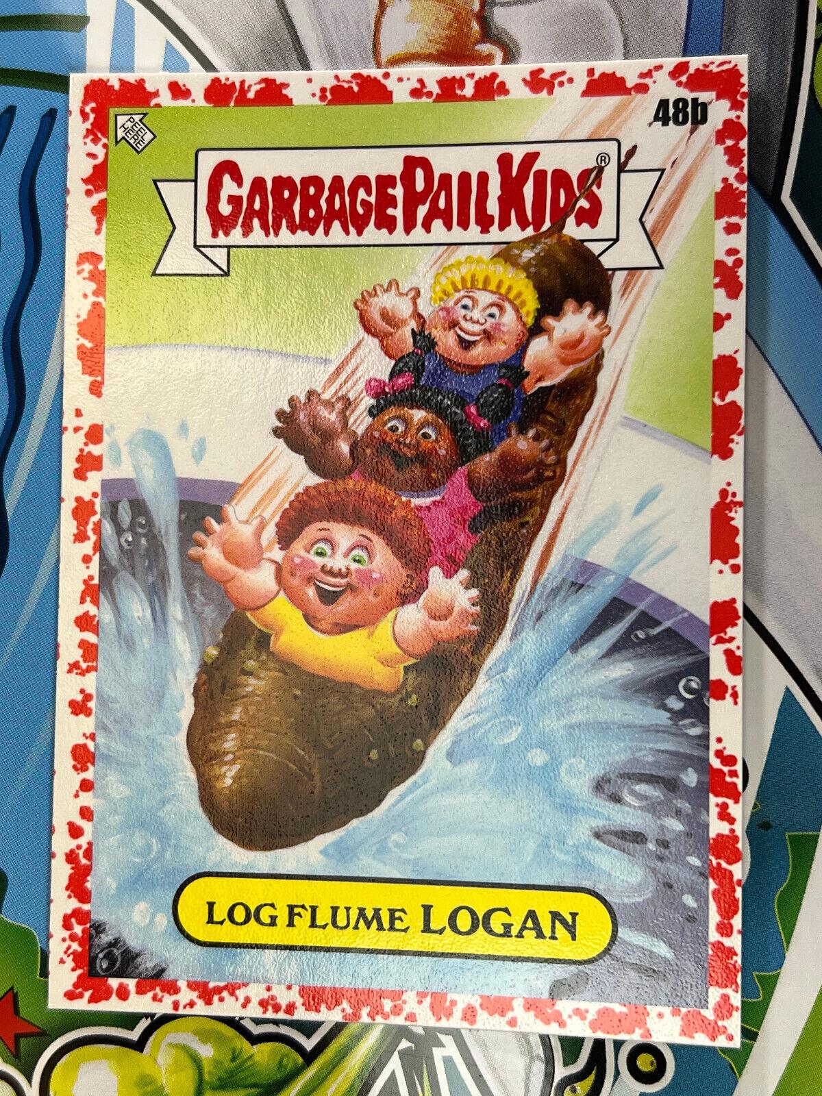 Log Flume LOGAN [Red] 48b Prices Garbage Pail Kids Go on Vacation Garbage Pail Cards