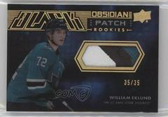 William Eklund [Gold Patch] #ORJ-WE Hockey Cards 2021 SPx UD Black Obsidian Rookie Jersey Prices