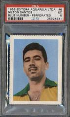 Nilton Santos [Blue Number Perforated] #6 Soccer Cards 1958 Editora Aquarela Ltda Prices