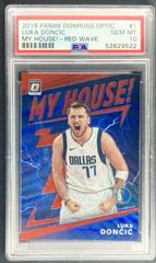 Luka Doncic [Red Wave] #1 Basketball Cards 2019 Panini Donruss Optic My House Prices