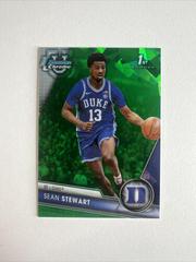 Sean Stewart [Green Sapphire] #21 Basketball Cards 2023 Bowman Chrome University Sapphire Prices