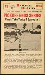 Pickoff Ends Series Baseball Cards 1960 NU Card Baseball Hi Lites Prices