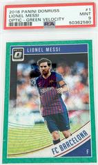 Lionel Messi [Optic Green Velocity] Soccer Cards 2018 Panini Donruss Prices