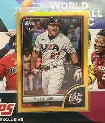 Mike Trout [SP Variation Gold Rainbow] #1 Baseball Cards 2023 Topps World Classic Prices