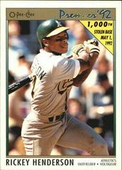 Rickey Henderson Baseball Cards 1992 O Pee Chee Premier Prices