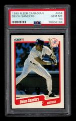 Deion Sanders #454 Baseball Cards 1990 Fleer Canadian Prices