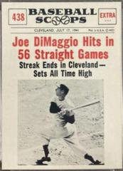 Joe DiMaggio Hits [In 56 Straight Games] #438 Baseball Cards 1961 NU Card Scoops Prices