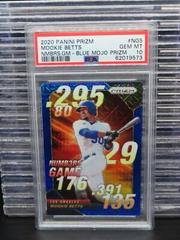 Mookie Betts [Blue Mojo] #NG-5 Baseball Cards 2020 Panini Prizm Numbers Game Prices