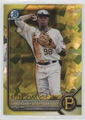 Yordany De Los Santos [Sapphire Yellow] Baseball Cards 2022 Bowman Draft Chrome Prices