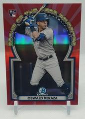 Oswald Peraza [Red] Baseball Cards 2023 Bowman Chrome Rookie of the Year Favorites Prices