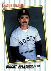 Dwight Evans #17 Baseball Cards 1987 Fleer League Leaders Prices
