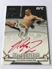 Rory MacDonald [Red Ink Nickname] Ufc Cards 2013 Topps UFC Knockout Autographs Prices
