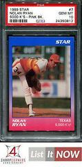 Nolan Ryan [5000 K's Pink BK.] Baseball Cards 1989 Star Ryan Prices