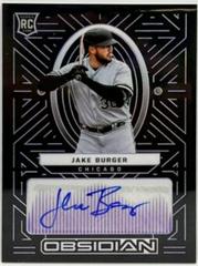 Jake Burger [Purple] Baseball Cards 2022 Panini Chronicles Obsidian Autographs Prices
