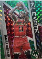 DeMar DeRozan [Green] #16 Basketball Cards 2021 Panini Mosaic Elevate Prices