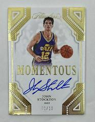 John Stockton [Gold] #1 Basketball Cards 2022 Panini Flawless Momentous Autograph Prices