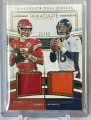 Patrick Mahomes II / Peyton Manning #12 Football Cards 2023 Panini Immaculate Dual Jersey Prices