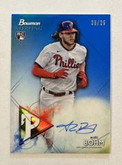 Alec Bohm [Blue Refractor] #BSRA-AB Baseball Cards 2021 Bowman Sterling Rookie Autographs Prices