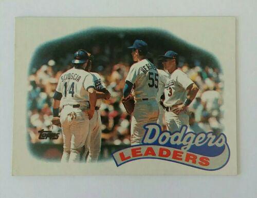 Dodgers Leaders [Orel Hershiser] #669 Cover Art