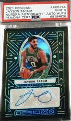 Jayson Tatum Basketball Cards 2021 Panini Obsidian Aurora Autographs Prices