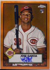Jose Garcia [Orange] #PA-JGC Baseball Cards 2021 Topps Chrome Platinum Anniversary Autographs Prices