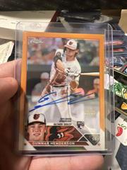 Gunnar Henderson [Orange] #RA-GHE Baseball Cards 2023 Topps Chrome Rookie Autographs Prices