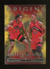 Scottie Barnes, Pascal Siakam [Gold] #7 Basketball Cards 2022 Panini Origins Roots Of Greatness Prices
