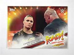 Ronda Rousey #16 Wrestling Cards 2019 Topps WWE RAW Rowdy Ronda Rousey Spotlight Prices