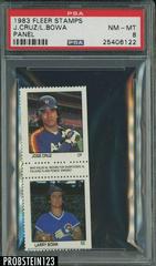 Jose Cruz, Larry Bowa [Panel] Baseball Cards 1983 Fleer Stamps Prices