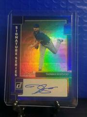 Thomas Szapucki [Blue] #SS-TS Baseball Cards 2022 Panini Donruss Signature Series Prices