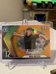 Max Meyer [Orange] Baseball Cards 2022 Bowman Scouts' Top 100 Prices