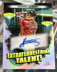 Andres Gimenez Baseball Cards 2023 Topps Cosmic Chrome Extraterrestrial Talent Autographs Prices