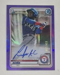 Luisangel Acuna [Purple Refractor] #CPA-LA Baseball Cards 2020 Bowman Chrome Prospect Autographs Prices