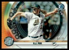 A.J. Puk [Orange Refractor] #BTP27 Baseball Cards 2020 Bowman Chrome Scouts' Top 100 Prices