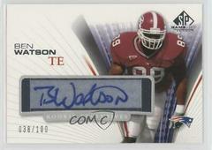 Ben Watson #RE-BW Football Cards 2004 SP Game Used Rookie Exclusives Autograph Prices