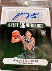 MarJon Beauchamp #GS-MJB Basketball Cards 2022 Panini Hoops Great SIGnificance Autographs Prices