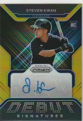 Steven Kwan [Gold Prizm] #DS-SK Baseball Cards 2022 Panini Prizm Debut Signatures Prices