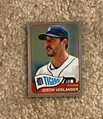Justin Verlander [Portrait Refractor] Baseball Cards 2014 Topps Heritage Chrome Prices