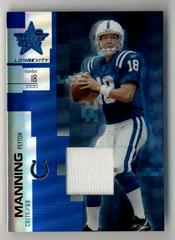 Peyton Manning [Material Sapphire] #80 Football Cards 2007 Leaf Rookies & Stars Longevity Prices