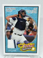 Jorge Posada [Jersey Light Blue] #117 Baseball Cards 2008 Upper Deck Baseball Heroes Prices