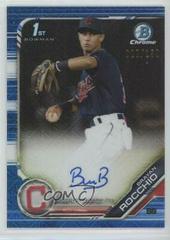 Brayan Rocchio [Blue Refractor] Baseball Cards 2019 Bowman Chrome Prospects Autographs Prices