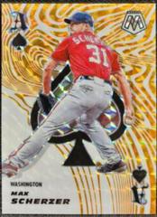 Max Scherzer [Orange Fluorescent] #ACE9 Baseball Cards 2021 Panini Mosaic Aces Prices