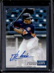 Pedro Leon Baseball Cards 2021 Bowman Heritage Chrome Prospect Autographs Prices
