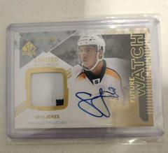Seth Jones [Limited Autograph Patch] Hockey Cards 2013 SP Authentic Prices