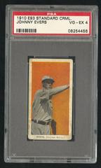 Johnny Evers Baseball Cards 1910 E93 Standard Caramel Prices
