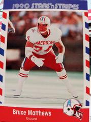 Bruce Matthews [stars 'n stripes] #26 Football Cards 1990 Fleer Stars N Stripes Prices