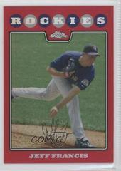 Jeff Francis [Copper Refractor] #136 Baseball Cards 2008 Topps Chrome Prices