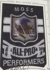 Randy Moss Football Cards 2003 Upper Deck Patch Collection Prices