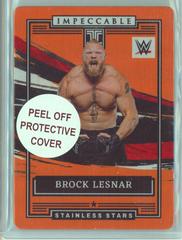 Brock Lesnar [Orange] #SS-BLS Wrestling Cards 2022 Panini Impeccable WWE Stainless Stars Autographs Prices